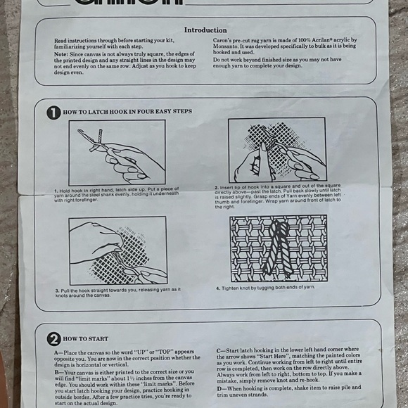 VTG Caron Latch Hook Rug Autumn Fantasy 24"×34" 1978 Almost Complete 1978 MCM - Picture 4 of 16